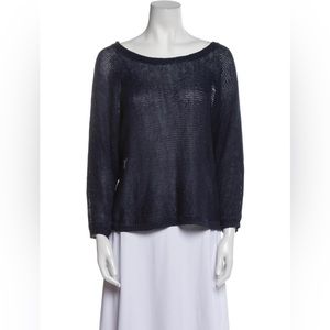 JOIE Linen Scoop Neck Sweater